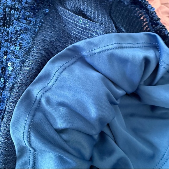 Elegant Blue Sequin Sparkly Party Dress Dress Size S/M - Picture 10 of 10